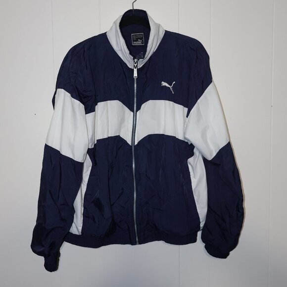 Puma Other - Vintage Puma Windbreaker Jacket – Navy / White (Men’s M)